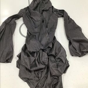 Gray and white top for woman